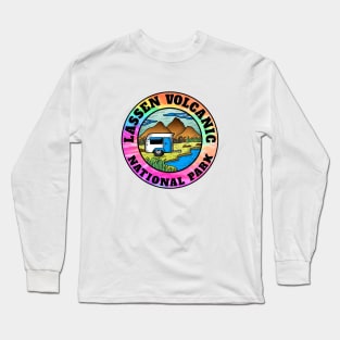 Lassen Volcanic National Park California Camper Camping Camp Trailer Long Sleeve T-Shirt